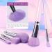 BEAKEY Travel Silicone Makeup Brush Bag 12 Pcs Set | Premium Synthetic Foundation & Eyeshadow Brushes | Portable Organizer Holder in Purple & Pink - Buy Online on SooperMarket.com