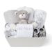 Personalised Baby Gifts - Baby Girl Gifts Newborn Baby Essentials for Newborn New Born Baby Gifts Girl Hamper Gift for Baby Girl Newborn Baby Girl Gift Set - Personalised New Baby Girl Gifts Grey