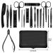 18pcs Manicure Set with Nail Clippers Pedicure Kit - Professional Nail Care Tools Gift in Black & Red - Buy Online on SooperMarket.com