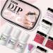 Blue Gray Nail Polish Dip Powder Nail Kit Nude Pink Glitter 6 Colors Acrylic Dipping Powder System Kit For French Nail Manicure Nail Art Set Rhinestone Applicator Tool (A One Size) One Size A - Buy Online on SooperMarket.com
