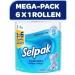 Selpak Comfort Maxi Kitchen Roll - 100% Pure Cellulose 2-Layer 3240 Sheets - Food Contact Safe 6 Pack Towel Rolls - Buy Online on SooperMarket.com