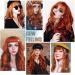 YEESHEDO Ginger Long Hair Wigs | Natural Curly Wavy Synthetic Wig with Fringe | 28 Copper Red Orange Wig for Parties and Cosplay - Buy Online on SooperMarket.com