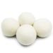 (WB0004-4 Pack) Wool Dryer Balls - New and Improved XL Eco-Friendly Natural Unscented Fabric Softener Static Guard - 100% Natural New Zealand Premium Wool from Surface to core