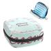 Mint Green Cherry Blossom Sanitary Napkin Storage Bag Feminine Menstrual Cup Pouches Nursing Pad Holder Tampon Bags Portable Period Bag for Women Teen Girls 1Pcs Multi-colored 6
