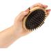 Mikki Bamboo Moulting Massage Palm Brush for Gentle Grooming | Handmade Sustainable Bamboo Brush for Dog Cat Puppy with Short Medium Coats - Buy Online on SooperMarket.com