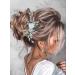 IYOU Women Wedding Hair Comb Silver Flower Headpiece Leaf Beads Hair Piece Guest Prom Hair Accessories for Bride and Bridesmaid - Buy Online on SooperMarket.com