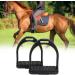 Buy Doact Iron Stirrups for Adults & Kids - Black Rubber & Plastic Medium Dressage Safety - Perfect for Young Equestrians - Buy Online on SooperMarket.com