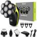 Telfun Upgraded 7D Head Shavers for Bald Men 100% Waterproof Grooming Kit Wet/Dry Shaving Mess-Free Hair Capture Easy Use Palm Shaver for a Smooth Bald Shave