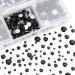 4300PCs Mixed Size Flatback Rhinestones - Non Hotfix Round Crystal Gems Glass Beads for Nail Art, Clothes, Shoes, and Bags - Jet Black - 2mm-6.5mm - Buy Online on SooperMarket.com