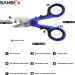 SAMSFX Heavy Duty Anti-Slip Serrated Fishing Scissors with Plastic Belt Case - Braid Line Cutter for Saltwater & Freshwater Fishing - Buy Online on SooperMarket.com