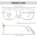 JM Plane Blue Light Blocking Glasses - Anti-Glare Computer Eyewear for Men & Women with Stylish Gold Frame - Buy Online on SooperMarket.com