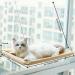 Cat Hammock Perch - Window Bed Seat Shelf for Indoor Cats | Safety Resting Shelf for 2 Cats | 360 Sunny Seat Space Saving Cat Bed (Khaki) - Buy Online on SooperMarket.com
