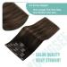Youngsee 35cm Clip-In Extensions - Real Hair Balayage Ombre Medium Brown 120g (7Pcs) - Thick Remy Hair for Women - Buy Online on SooperMarket.com