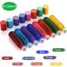 Alledomain 8PCs 10ml Essential Oil Roller Bottles - Colorful Refillable Frosted Glass with Stainless Steel Balls & Dripper - Buy Online on SooperMarket.com