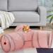 SunStyle Home 3-Way Cat Tunnel Toy with Peek Hole and Ball - Pink - Buy Online on SooperMarket.com