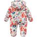 Famuka Baby Snowsuit Romper | Fleece-Lined Winter Outfit 0-3 Months Orange - Buy Online on SooperMarket.com