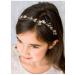 SWEETV Flower Girl Headpiece for Wedding Handmade Toddlers Headband Princess Hair Accessories Girls Hair Bands for Birthday Party Photography