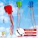 3 Pack Octopus Kite Set - Easy Flyer Beach Kites for Kids & Adults - Blue/Green/Red - 100M Kite String Included - Buy Online on SooperMarket.com