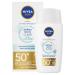 NIVEA SUN Derma Skin Clear SPF50+ (40ml) Face Sunscreen with Anti-Blemish Complex and Niacinamide Protects Against UVA/UVB Rays and Premature Skin Ageing