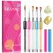 Ebanku 5 part nail gel brush set for UV gel and acrylic fingernails nail art painting drawing brush nailart nail accessories nail design modelage pedicure manicure