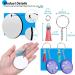 80 PCS Sublimation Blanks Keychains & Coasters Kit for DIY Art Crafts - Round Double-Sided Heat Transfer Key Chains & Tassels Set - Buy Online on SooperMarket.com