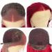 QD-Tizer Burgundy Red Lace Front Wig - Long Wavy Heat Resistant Synthetic Hair for Women - Buy Online on SooperMarket.com