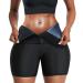 SDKSEOM Sauna Sweat Pants for Women High Waisted Slimming Shorts Hot Thermo Workout Leggings Blue Large-X-Large