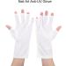 TITA-DONG Professional Manicure Gloves Stretchy Fingerless Fiber Cotton Nail Lamp Gloves for Home Salon Non Slip UV Protection Driving Gloves Summer Outdoor Gloves for Women and Girls(White) - Buy Online on SooperMarket.com