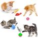 Malier Cat Toys Set - Interactive Collapsible Cat Tunnels, Feather Toy, Crinkle Balls - for Indoor Cats, Kittens, and Small Pets - A-Rainbow - Buy Online on SooperMarket.com