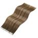 LAAVOO Tape In Hair Extensions - Real Hair Balayage Ombre (50g 35cm #8/16/8) - 20 Pcs Remy Quality - Light Brown to Golden Blonde - Buy Online on SooperMarket.com