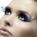 Wrong blue eyelashes with springs