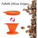 Collapsible Silicone Pour Over Coffee Dripper | Reusable Cone Filter Holder for Travel & Camping | Paperless Coffee Maker with Carabineer | Orange - Buy Online on SooperMarket.com