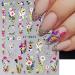 Dornail 5D Embossed Bronzing Nail Stickers - Spring Floral Decals for Women Manicure - Colorful Flower & Bird Nail Art Accessories - Buy Online on SooperMarket.com