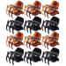 12 Pieces Hair Claw Clips, Medium Size Hair Claw Clamp 1.3 Inch Hair Jaw Clips No-Slip Grip Jaw Clips for Women and Girls(Black and Brown) Black, Brown