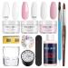 modelones Acrylic Nail Kit - Clear/White/Pink Acrylic Powder and Liquid Set with Rhinestone Glue Acrylic Nail Brush Unified Combo Starter Kit for Acrylic Nail Extension Beginner A1-Acrylic Nail Kit
