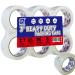 PERFECTAPE 3" Heavy Duty Packing Tape 6 Rolls Total 390Y Clear 2.7 mil 3 inch x 65 Yards Ultra Strong Refill for Packaging and Shipping 6-Pack