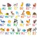 Decowall Colourful Animal Alphabet ABC Kids Wall Stickers - Panda Giraffe Zoo Learning Letter Decals for Nursery & Bedroom - Buy Online on SooperMarket.com
