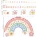 Wondever Large Rainbow Wall Decals - Colorful Boho Flower Peel and Stick Art Stickers for Girls Bedroom, Kids Room, Baby Nursery - Buy Online on SooperMarket.com