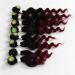 Loose Wave Hair Extensions - 8 Bundle Brazilian Human Hair Ombre Burgundy (8 10 12 14 Inch) - Buy Online on SooperMarket.com