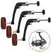 Lixada 3PCS Fishing Reel Power Handle Grip Rotary Fishing Spinning Reel Handle Foldable Non-Slip Fishing Reel Grip Wooden Knob for Reel Replacement Grip Parts