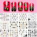 48 Sheets Halloween Nail Art Stickers - Spooky Pumpkin Bat Ghost & Skull Designs - Kalolary Water Transfer DIY Decals for Halloween Nail Decor - Buy Online on SooperMarket.com