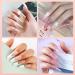 Poly Nail Gel Kit with 36W UV LED Lamp - 6 Nude Colors & 6 Glitter UV Gels, Base and Top Coat, Nail Art Gift Set for Women - Buy Online on SooperMarket.com