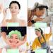 Soft Spa Headband Set for Women - Ideal for Face Washing and Skincare - Terry Cloth Makeup Headband - Black+Green - Buy Online on SooperMarket.com