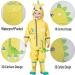 Fewlby Kids Puddle Suit Rain Suit Waterproof Hooded Raincoat L Size 4-5 Years Light Yellow - Buy Online on SooperMarket.com