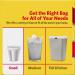 150 Small Mini Garbage Bags - 4 Gallon Clear Bathroom Trash Can Liners | 17 x 18 Inch | Bulk Plastic Waste Basket Bags - Buy Online on SooperMarket.com
