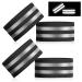 Youyike Double Reflector 4 Set Reflective Safety Brace for Outdoor Jogging Pants bracket bike cycling hiking motorcycle riding or running 35 x 5 cm black