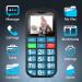 Uleway Senior Cell Phone - Large Button Dual SIM SOS No Contract - Perfect GSM Phone for Pensioners - Includes Charging Station - Blue - Buy Online on SooperMarket.com