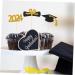 12Pcs Graduation Cupcake Toppers Glitter Cake Toppers Class of 2024 Congrats Grad Cap Diploma Cupcake Picks for Graduation Party Decorations -Golden Black - Buy Online on SooperMarket.com