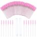 300pcs Disposable Mascara Wands SenRocc Eyelash Brush Spoolies for Eyelash Extensions Eyebrow and Makeup Crystal Applicators Beauty Kits Eyebrow Brush(Pink) Crystal-pink-300