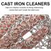 Premium Cast Iron Cleaner - 2 Pack Stainless Steel & Flexible Ring Cleaners for Dutch Ovens | International Shipping Available - Buy Online on SooperMarket.com